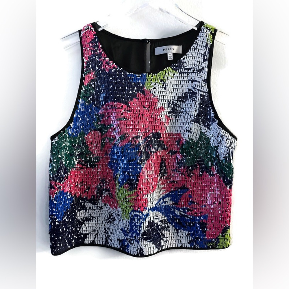 Milly Pailettte Crop Top Size 0